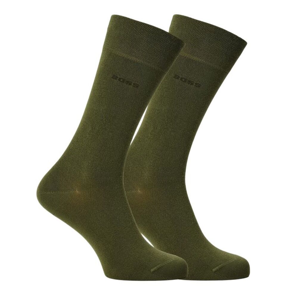 Boss Mens Bamboo Crew Socks (Pack of 2) / Green
